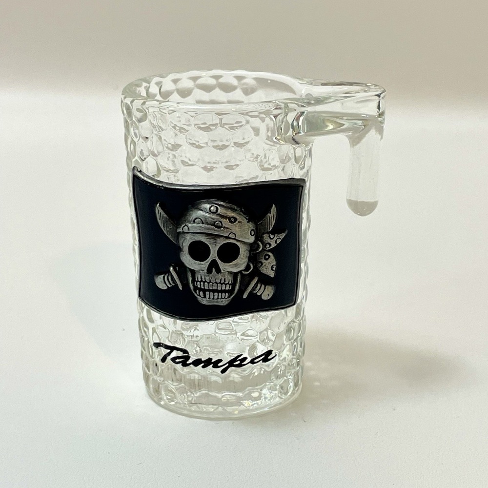 Tampa Bay‎ Florida Souvenir Shot Glass Pirate Skull Flag Textured 3D